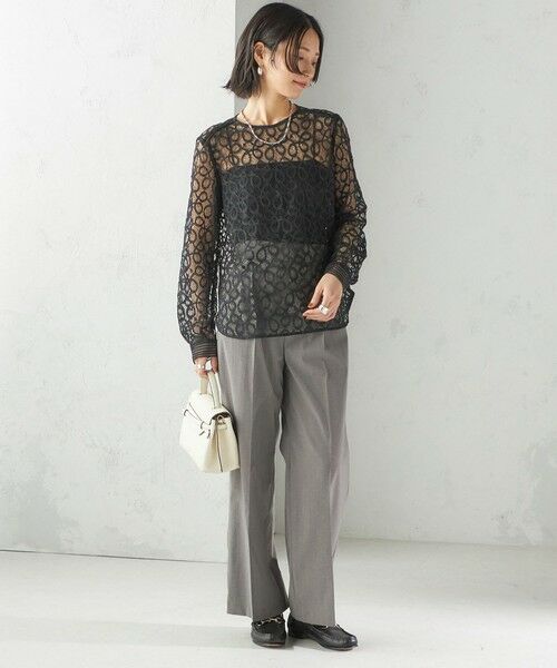 SHIPS / シップス シャツ・ブラウス | トゥワール コード レース ブラウス（ブラック） | 詳細4