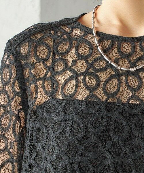 SHIPS / シップス シャツ・ブラウス | トゥワール コード レース ブラウス（ブラック） | 詳細9