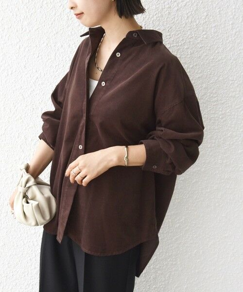 SHIPS / シップス シャツ・ブラウス | 【WEB限定】〈洗濯機可能〉コーデュロイ ギャザー シャツ 羽織 | 詳細18