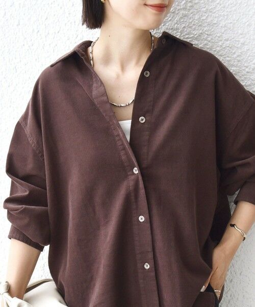 SHIPS / シップス シャツ・ブラウス | 【WEB限定】〈洗濯機可能〉コーデュロイ ギャザー シャツ 羽織 | 詳細22