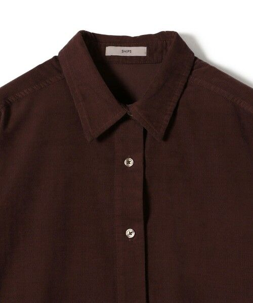 SHIPS / シップス シャツ・ブラウス | 【WEB限定】〈洗濯機可能〉コーデュロイ ギャザー シャツ 羽織 | 詳細25