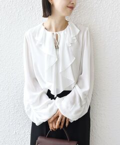 SHIPS / シップス シャツ・ブラウス | 【SHIPS別注】troisiemeCHACO: 〈手洗い可能〉ラッフル フリル ブラウス（セレモニー対応可）