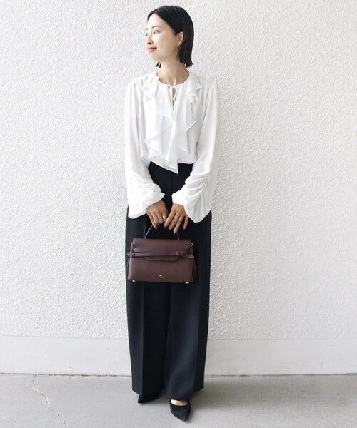 SHIPS / シップス シャツ・ブラウス | 【SHIPS別注】troisiemeCHACO: 〈手洗い可能〉ラッフル フリル ブラウス（セレモニー対応可） | 詳細1