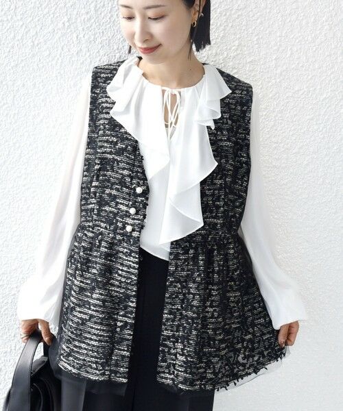 SHIPS / シップス シャツ・ブラウス | 【SHIPS別注】troisiemeCHACO: 〈手洗い可能〉ラッフル フリル ブラウス（セレモニー対応可） | 詳細10