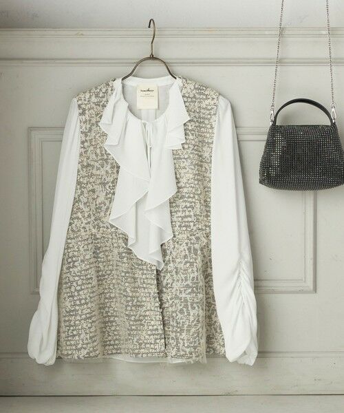 SHIPS / シップス シャツ・ブラウス | 【SHIPS別注】troisiemeCHACO: 〈手洗い可能〉ラッフル フリル ブラウス（セレモニー対応可） | 詳細11