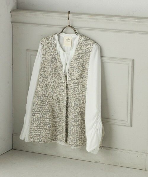 SHIPS / シップス シャツ・ブラウス | 【SHIPS別注】troisiemeCHACO: 〈手洗い可能〉ラッフル フリル ブラウス（セレモニー対応可） | 詳細12