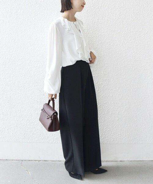 SHIPS / シップス シャツ・ブラウス | 【SHIPS別注】troisiemeCHACO: 〈手洗い可能〉ラッフル フリル ブラウス（セレモニー対応可） | 詳細4