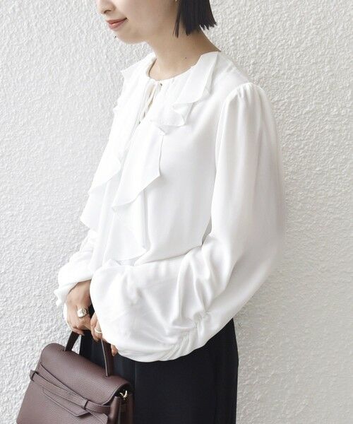 SHIPS / シップス シャツ・ブラウス | 【SHIPS別注】troisiemeCHACO: 〈手洗い可能〉ラッフル フリル ブラウス（セレモニー対応可） | 詳細5