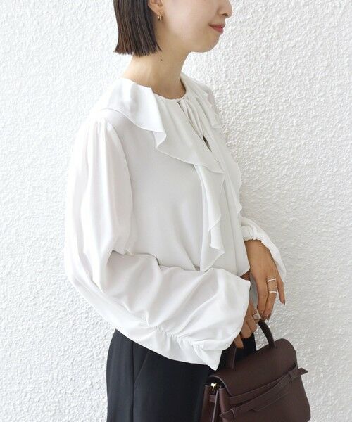 SHIPS / シップス シャツ・ブラウス | 【SHIPS別注】troisiemeCHACO: 〈手洗い可能〉ラッフル フリル ブラウス（セレモニー対応可） | 詳細7