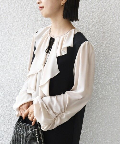 SHIPS / シップス シャツ・ブラウス | 【SHIPS別注】troisiemeCHACO: 〈手洗い可能〉ラッフル フリル ブラウス（セレモニー対応可） | 詳細20