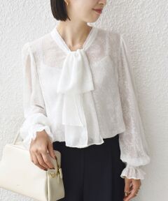 SHIPS / シップス シャツ・ブラウス | 【SHIPS別注】troisiemeCHACO: 〈手洗い可能〉2WAY シアー タイ ブラウス（セレモニー対応可）