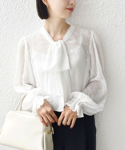 SHIPS / シップス シャツ・ブラウス | 【SHIPS別注】troisiemeCHACO: 〈手洗い可能〉2WAY シアー タイ ブラウス（セレモニー対応可） | 詳細5