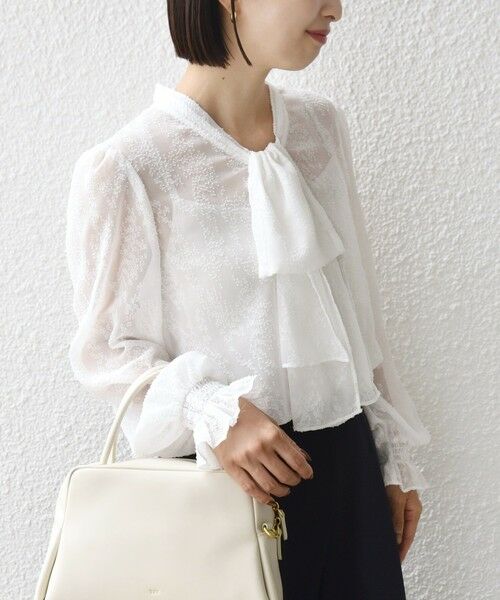 SHIPS / シップス シャツ・ブラウス | 【SHIPS別注】troisiemeCHACO: 〈手洗い可能〉2WAY シアー タイ ブラウス（セレモニー対応可） | 詳細8