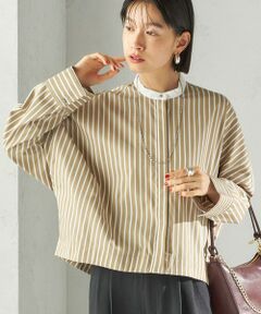 SHIPS / シップス シャツ・ブラウス | 〈手洗い可能〉コットン ポリエステル ストライプ ドルマン 長袖 シャツ