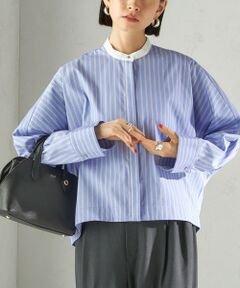 SHIPS / シップス シャツ・ブラウス | 〈手洗い可能〉コットン ポリエステル ストライプ ドルマン 長袖 シャツ