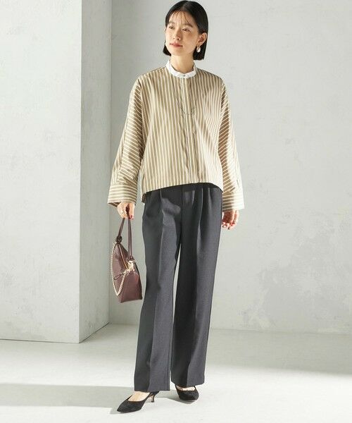 SHIPS / シップス シャツ・ブラウス | 〈手洗い可能〉コットン ポリエステル ストライプ ドルマン 長袖 シャツ | 詳細1