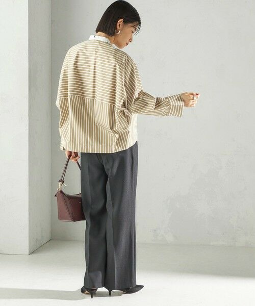 SHIPS / シップス シャツ・ブラウス | 〈手洗い可能〉コットン ポリエステル ストライプ ドルマン 長袖 シャツ | 詳細4