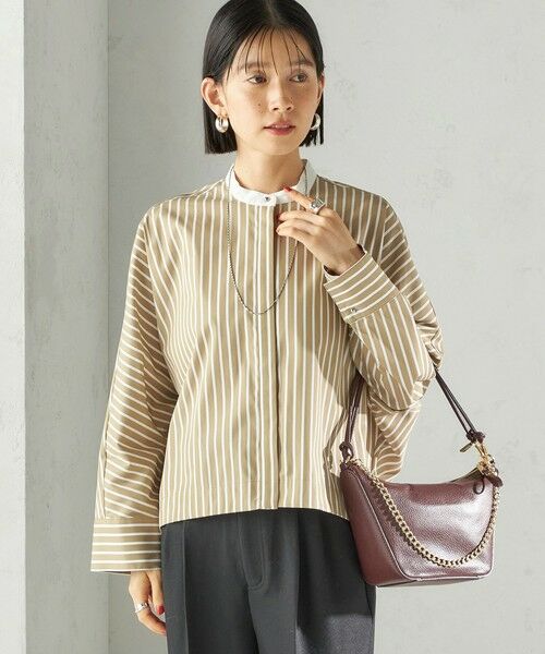 SHIPS / シップス シャツ・ブラウス | 〈手洗い可能〉コットン ポリエステル ストライプ ドルマン 長袖 シャツ | 詳細5