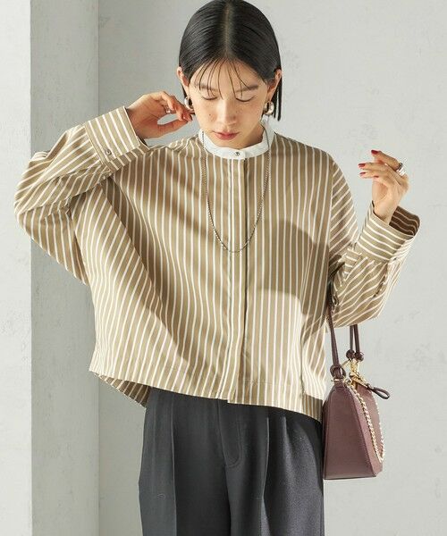 SHIPS / シップス シャツ・ブラウス | 〈手洗い可能〉コットン ポリエステル ストライプ ドルマン 長袖 シャツ | 詳細6