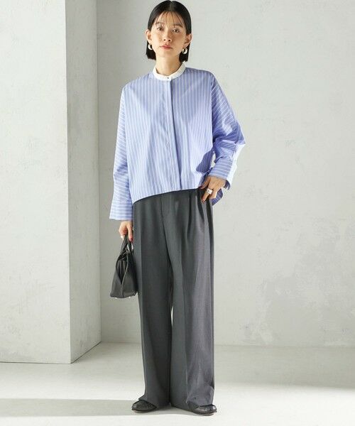 SHIPS / シップス シャツ・ブラウス | 〈手洗い可能〉コットン ポリエステル ストライプ ドルマン 長袖 シャツ | 詳細16