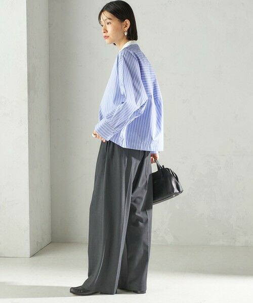 SHIPS / シップス シャツ・ブラウス | 〈手洗い可能〉コットン ポリエステル ストライプ ドルマン 長袖 シャツ | 詳細17