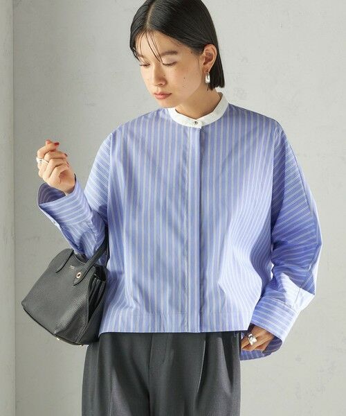 SHIPS / シップス シャツ・ブラウス | 〈手洗い可能〉コットン ポリエステル ストライプ ドルマン 長袖 シャツ | 詳細19
