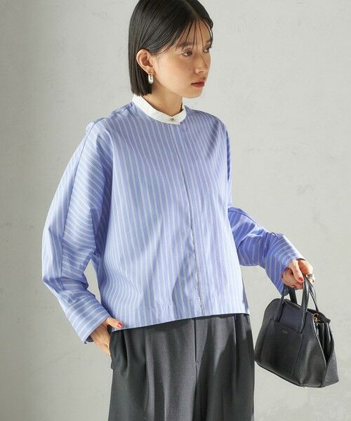 SHIPS / シップス シャツ・ブラウス | 〈手洗い可能〉コットン ポリエステル ストライプ ドルマン 長袖 シャツ | 詳細22