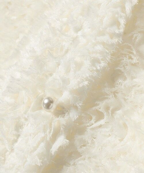 SHIPS / シップス シャツ・ブラウス | little black:〈手洗い可能〉パール 釦 フリル チュール 半袖 ブラウス | 詳細11