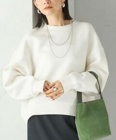 SHIPS / シップス カットソー（半袖以外） | 〈手洗い可能〉ラメ ダンボール カットソー