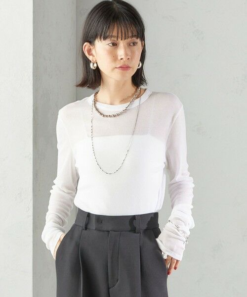 SHIPS / シップス Tシャツ | s.oyamadaコラボ:〈手洗い可能〉シアー テレコ ロング スリーブ TEE | 詳細10