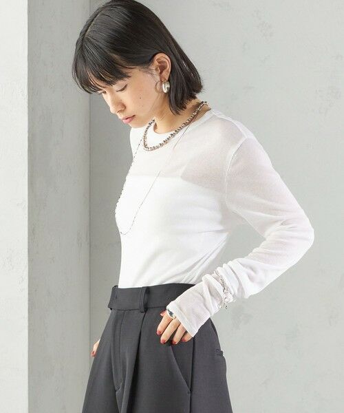 SHIPS / シップス Tシャツ | s.oyamadaコラボ:〈手洗い可能〉シアー テレコ ロング スリーブ TEE | 詳細11