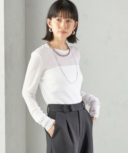 SHIPS / シップス Tシャツ | s.oyamadaコラボ:〈手洗い可能〉シアー テレコ ロング スリーブ TEE | 詳細14