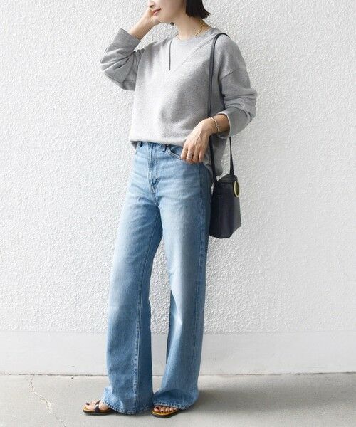 SHIPS / シップス スウェット | 〈手洗い可能〉レイヤード デザイン ラメ メランジ 裏毛 プルオーバー | 詳細2