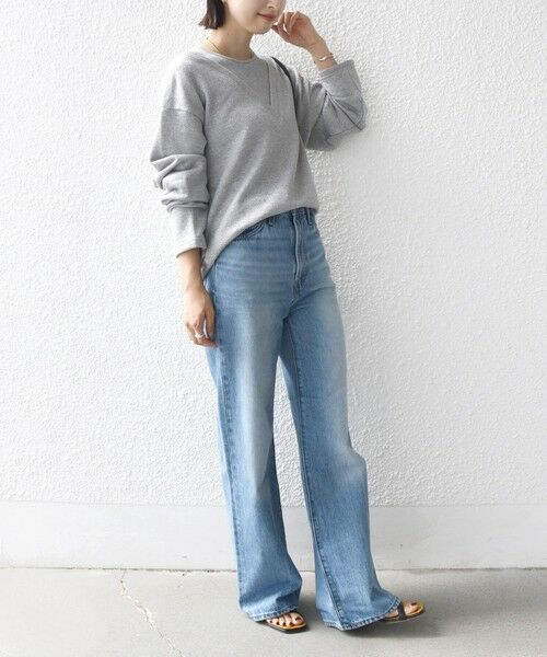 SHIPS / シップス スウェット | 〈手洗い可能〉レイヤード デザイン ラメ メランジ 裏毛 プルオーバー | 詳細4