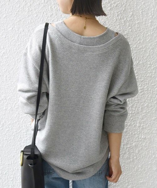 SHIPS / シップス スウェット | 〈手洗い可能〉レイヤード デザイン ラメ メランジ 裏毛 プルオーバー | 詳細7