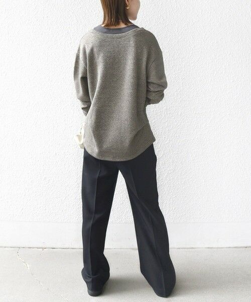 SHIPS / シップス スウェット | 〈手洗い可能〉レイヤード デザイン ラメ メランジ 裏毛 プルオーバー | 詳細17