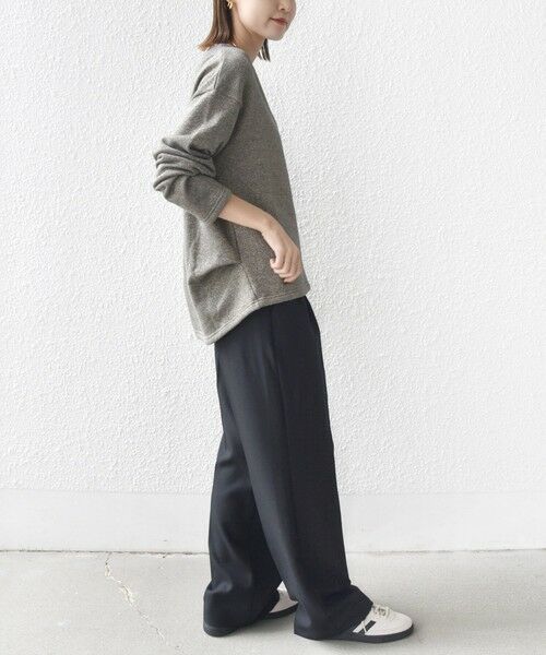 SHIPS / シップス スウェット | 〈手洗い可能〉レイヤード デザイン ラメ メランジ 裏毛 プルオーバー | 詳細18