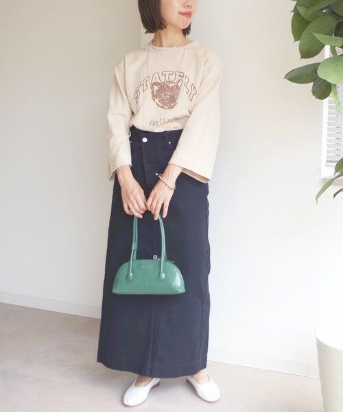 SHIPS / シップス スウェット | 【WEB限定】〈洗濯機可能〉七分袖 ワイド スリーブ プリント スウェット | 詳細2