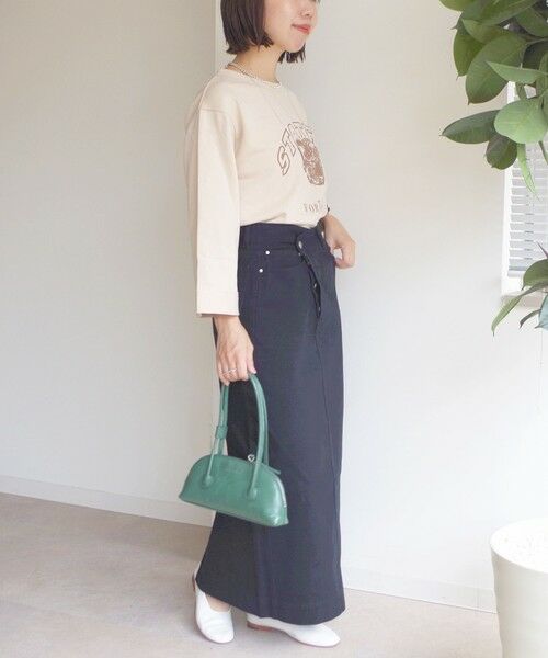 SHIPS / シップス スウェット | 【WEB限定】〈洗濯機可能〉七分袖 ワイド スリーブ プリント スウェット | 詳細5