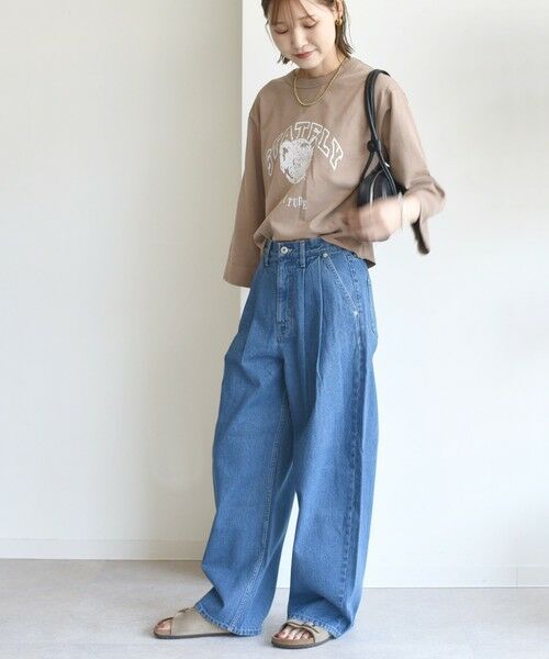 SHIPS / シップス スウェット | 【WEB限定】〈洗濯機可能〉七分袖 ワイド スリーブ プリント スウェット | 詳細18