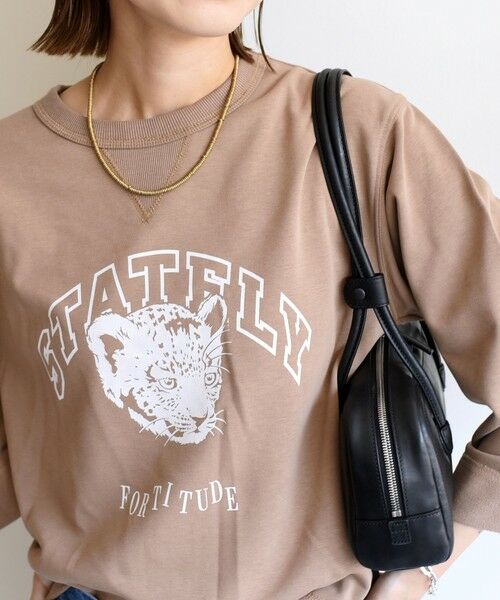 SHIPS / シップス スウェット | 【WEB限定】〈洗濯機可能〉七分袖 ワイド スリーブ プリント スウェット | 詳細25