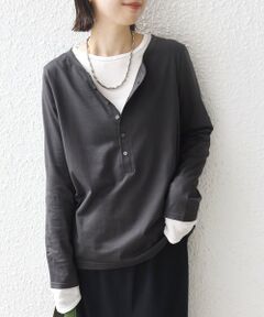 SHIPS / シップス カットソー（半袖以外） | レイヤード ライク ヘンリーネック プルオーバー