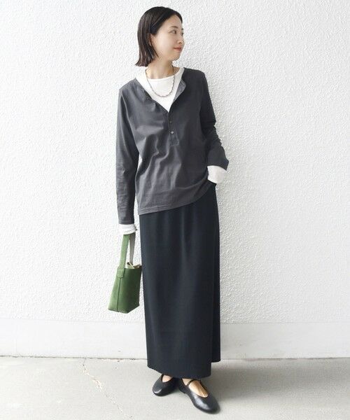 SHIPS / シップス カットソー（半袖以外） | レイヤード ライク ヘンリーネック プルオーバー | 詳細1