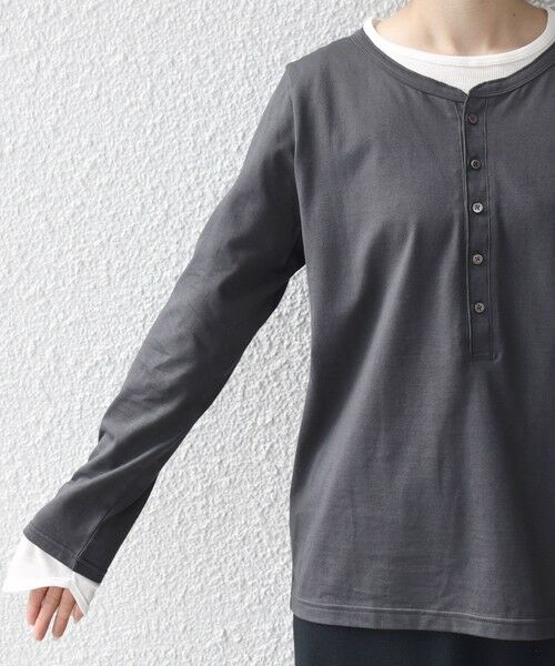 SHIPS / シップス カットソー（半袖以外） | レイヤード ライク ヘンリーネック プルオーバー | 詳細14