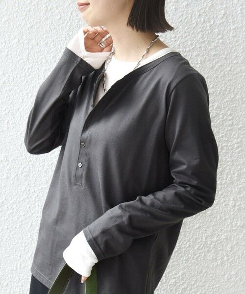 SHIPS / シップス カットソー（半袖以外） | レイヤード ライク ヘンリーネック プルオーバー | 詳細5