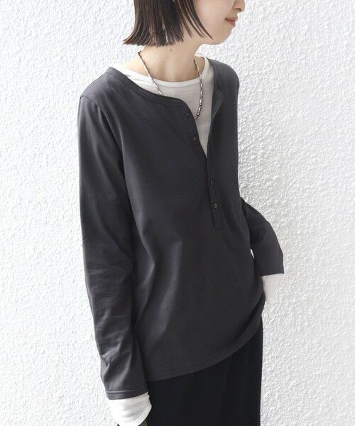 SHIPS / シップス カットソー（半袖以外） | レイヤード ライク ヘンリーネック プルオーバー | 詳細7