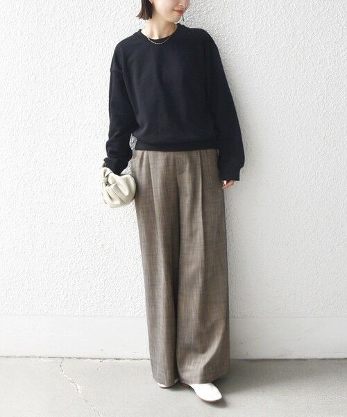 SHIPS / シップス スウェット | 【WEB限定】〈手洗い可能〉パール調 ネックレス チャーム 付 ドルマン スウェット | 詳細9