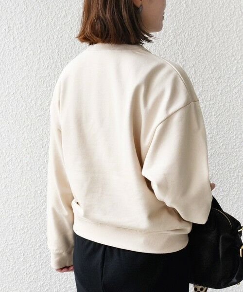 SHIPS / シップス スウェット | 【WEB限定】〈手洗い可能〉パール調 ネックレス チャーム 付 ドルマン スウェット | 詳細17