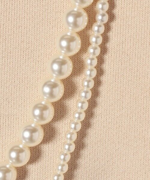 SHIPS / シップス スウェット | 【WEB限定】〈手洗い可能〉パール調 ネックレス チャーム 付 ドルマン スウェット | 詳細28