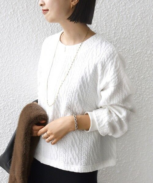 SHIPS / シップス Tシャツ | 〈手洗い可能〉ケーブル ジャージー スキッパー プルオーバー | 詳細15